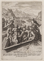 KG 1996 015
<br/>
De Heilige Familie op weg naar Nazareth
<br/>
<em>Sadeler, Johannes (1550-1600)</em>